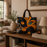 Quilted Tote Bag - Mystic Cat