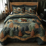 Bear Country Dreams 3-Piece Quilted Bedding Set NCU0PT8391