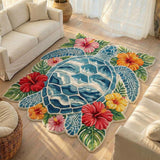 Bloom Turtle Custom Shape Area Rug NCU0HH1971