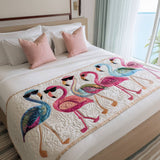 Dance of the Flamingo Quilted Bed Runner NCU0PT8488