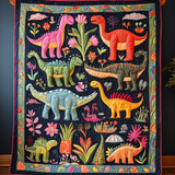 Dino Dreamland Art Quilt Hanging NCU0DV824
