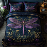 Elegant Dragonfly 3-Piece Quilted Bedding Set NCU0DV6534