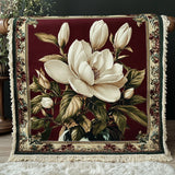 Elegant Magnolia Woven Sofa Blanket NCU0PT5089