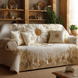 Field of Daisies Quilted Sofa Cover NCU0DV8996