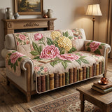 Garden Books Quilted Sofa Cover NCU0TD2568