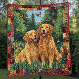 Golden Retriever Harmony Quilted Blanket NCU0PT644