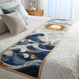 Golden Waves Quilted Bed Runner NCU0NT9945