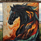 Graceful Horse Art Quilt Hanging NCU0DV853