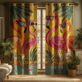Havana Flamingo Quilted Curtains NCU0HH1727
