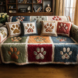 Heritage Paw Quilted Sofa Cover NCU0PT10991