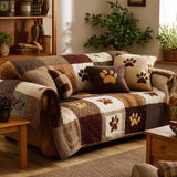 Lively Paw Pattern Quilted Sofa Cover NCU0NT11730