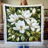 Magnolia Meadow Woven Sofa Blanket NCU0PT5093
