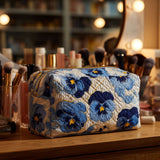 Pansies Breeze Quilted Makeup Bag NCU0PT9196