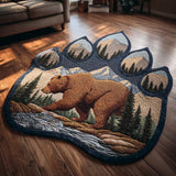 Riverbank Bear Custom Shape Area Rug NCU0HH1970