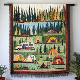 Scenic Camping Adventure Woven Sofa Blanket NCU0NT4761