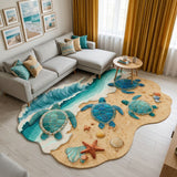 Sea Mosaic Custom Shape Area Rug NCU0DK12298