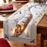 Holiday Train Quilted Table Runner NCU0VT280