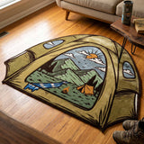 Trail Shelter Custom Shape Area Rug NCU0XD2748