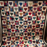 Vintage Floral Heart Quilted Blanket NCU0TH613