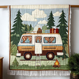 Vintage Camper Getaway Woven Sofa Blanket NCU0NT4763