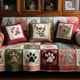 Vintage Paw Quilted Sofa Cover NCU0PT10997
