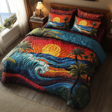 Waves Wanderlust 3-Piece Quilted Bedding Set NCU0DV4323