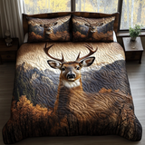 White-tailed Deer 3-Piece Quilted Bedding Set NCU0DV2766