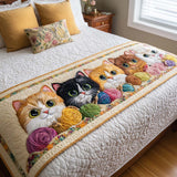 Cat Quilted Bed Runner NCU0VT264