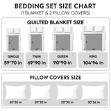 Forest Glow 3-Piece Quilted Bedding Set NCU0DK3749