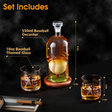 Whisky Bottle - Baseball Set Edition with Glasses